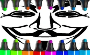 Anonymous Mask Coloring - Play Free Best coloring Online Game on JangoGames.com