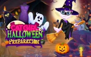 Cat Girl Halloween Preparation - Play Free Best kids Online Game on JangoGames.com