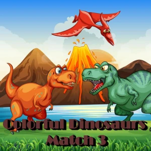 Colorful Dinosaurs Match 3 - Play Free Best Match-3 Online Game on JangoGames.com