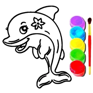 Dolphin Coloring Book - Play Free Best Art Online Game on JangoGames.com
