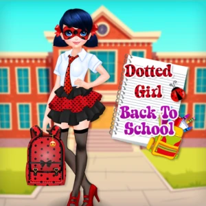 Dotted Girl Back To School - Play Free Best Dress-up Online Game on JangoGames.com