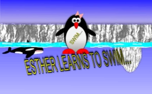 Esther the penguin. Learn to swim. - Play Free Best animal Online Game on JangoGames.com