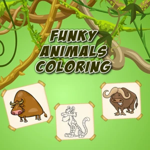 Funky Animals Coloring - Play Free Best Art Online Game on JangoGames.com