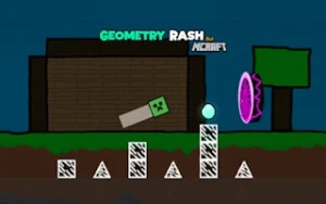 Geometry Rash But MCraft - Play Free Best runner Online Game on JangoGames.com