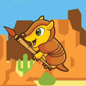 Happy Armadillo Coloring - Play Free Best Art Online Game on JangoGames.com
