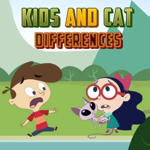 Kids And Cat Differences - Play Free Best Educational Online Game on JangoGames.com