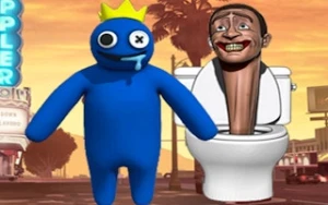 Rainbow Friends VS Skibidi Toilet - Play Free Best fighting Online Game on JangoGames.com