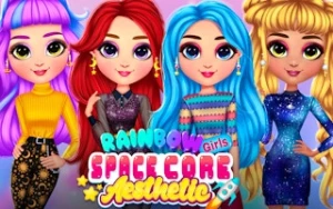 Rainbow Girls Space Core Aesthetic - Play Free Best kids Online Game on JangoGames.com