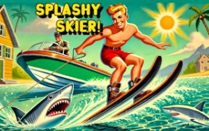 Splashy Skier - Play Free Best retro Online Game on JangoGames.com