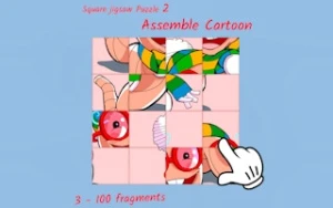 Square jigsaw Puzzle 2 - Assemble Cartoon - Play Free Best brain Online Game on JangoGames.com