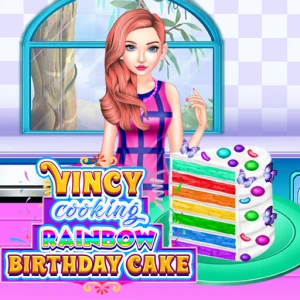 Vincy Cooking Rainbow Birthday Cake - Play Free Best Cooking Online Game on JangoGames.com