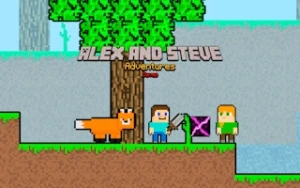 Alex and Steve Adventures Saves - Play Free Best two-player Online Game on JangoGames.com