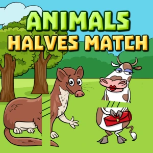 Animals Halves Match - Play Free Best Puzzle Online Game on JangoGames.com