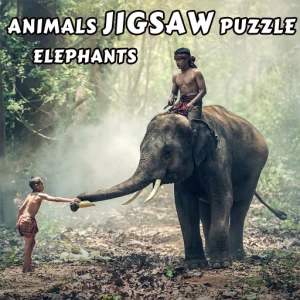 Animals Jigsaw Puzzle Elephants - Play Free Best Puzzle Online Game on JangoGames.com