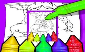 Anime Fox Girl Cute Coloring Pages - Play Free Best kids Online Game on JangoGames.com