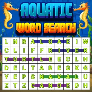 Aquatic Word Search - Play Free Best Puzzle Online Game on JangoGames.com