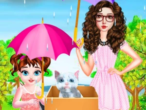 Baby Taylor Helping Kitten - Play Free Best Care Online Game on JangoGames.com