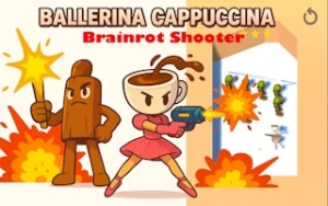 Ballerina Cappuccina Brainrot Shooter - Play Free Best shooter Online Game on JangoGames.com