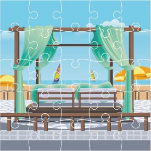 Cabana Beach Jigsaw - Play Free Best Puzzle Online Game on JangoGames.com