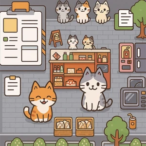 Cat Mini Restaurant - Play Free Best Simulation Online Game on JangoGames.com