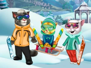 Cats Winter Fun - Play Free Best Dress-up Online Game on JangoGames.com