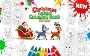 Christmas Animal Coloring Book for Kids - Play Free Best coloring Online Game on JangoGames.com