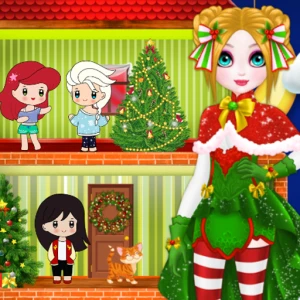 Christmas Puppet Princess House - Play Free Best Dress-up Online Game on JangoGames.com
