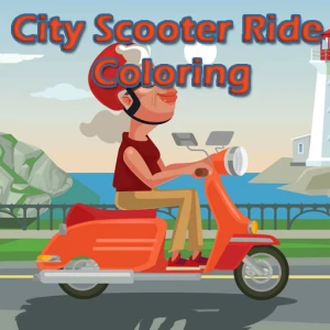 City Scooter Ride Coloring - Play Free Best Art Online Game on JangoGames.com