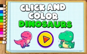 Click and Color Dinosaurs - Play Free Best kids Online Game on JangoGames.com