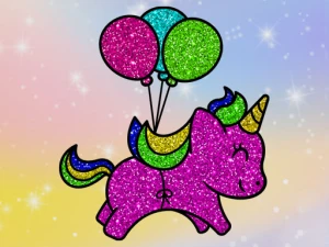 Coloring Book Glittered Unicorns - Play Free Best Art Online Game on JangoGames.com