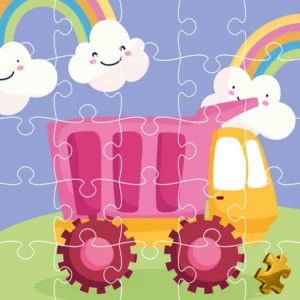 Cute Kids Trucks Jigsaw - Play Free Best Casual Online Game on JangoGames.com