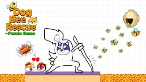 Dog Bee Rescue - Puzzle Game - Play Free Best puzzle Online Game on JangoGames.com