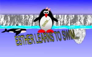 Esther the penguin. Learn to swim. - Play Free Best animal Online Game on JangoGames.com