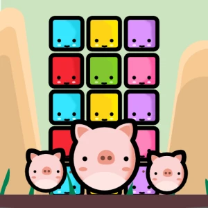 Fourtris Saving Pigs - Play Free Best Puzzle Online Game on JangoGames.com