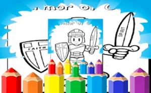 Free Coloring Pages For Armor Of God - Play Free Best kids Online Game on JangoGames.com