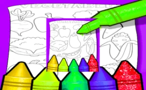 Fruits And Vegetables Coloring For Kids Printable - Play Free Best kids Online Game on JangoGames.com