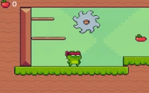 Green Ninja Collects Apples - Play Free Best platformer Online Game on JangoGames.com