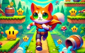 Infinity Cat Adventure Runner - Play Free Best casual Online Game on JangoGames.com