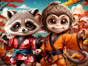 Kung-Fu Little Animals - Play Free Best Casual Online Game on JangoGames.com