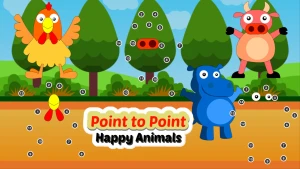 Point to Point Happy Animals - Play Free Best Educational Online Game on JangoGames.com