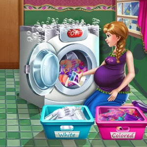 Pregnant Princess Laundry Day - Play Free Best Dress-up Online Game on JangoGames.com