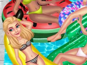 Princess Pool Party Floats - Play Free Best Dress-up Online Game on JangoGames.com