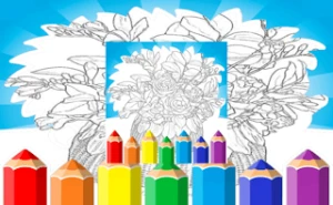 Printable Coloring Pages For Adults Flowers - Play Free Best kids Online Game on JangoGames.com