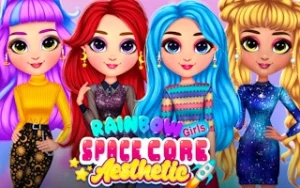 Rainbow Girls Space Core Aesthetic - Play Free Best kids Online Game on JangoGames.com