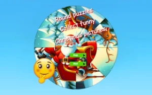 Round jigsaw Puzzle Collect funny Christmas pictures - Play Free Best jigsaw-puzzles Online Game on JangoGames.com