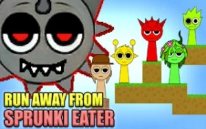 Run Away from Sprunki Eater - Play Free Best platformer Online Game on JangoGames.com