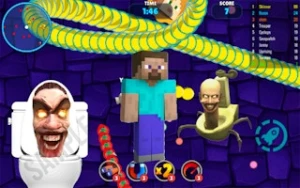 Skibidi Toilet Snake.io in Minecraft - Play Free Best addictive Online Game on JangoGames.com