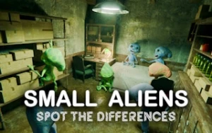 Small Aliens - Spot The Differences - Play Free Best puzzle Online Game on JangoGames.com