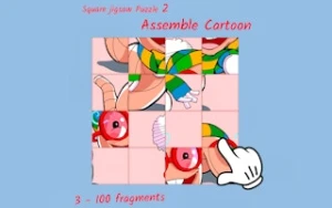 Square jigsaw Puzzle 2 - Assemble Cartoon - Play Free Best brain Online Game on JangoGames.com