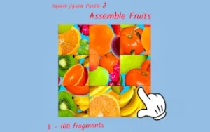 Square jigsaw Puzzle 2 - Assemble Fruits - Play Free Best brain Online Game on JangoGames.com